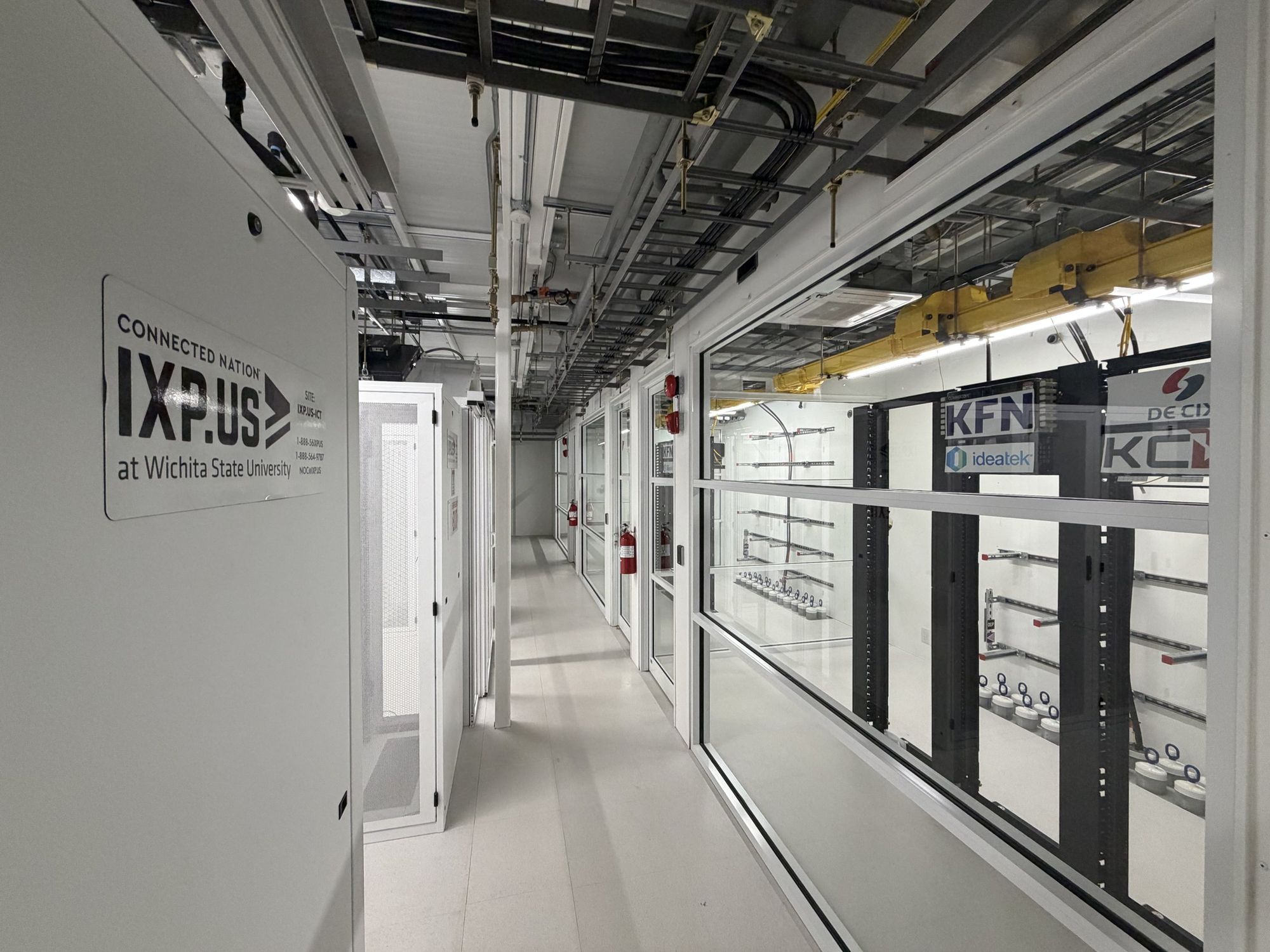 Main corridor inside IXP.US Wichita